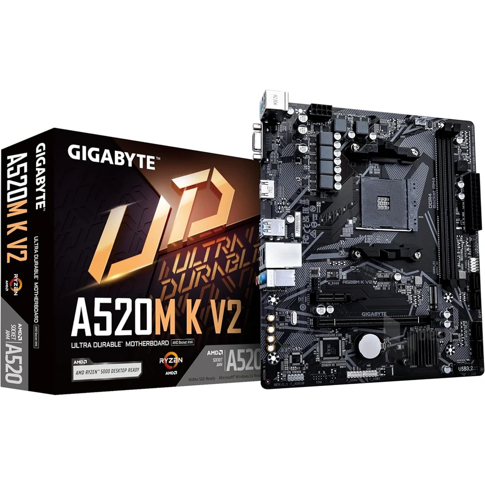 GIGABYTE Alaplap AM4 A520M K V2 AMD A520, mATX