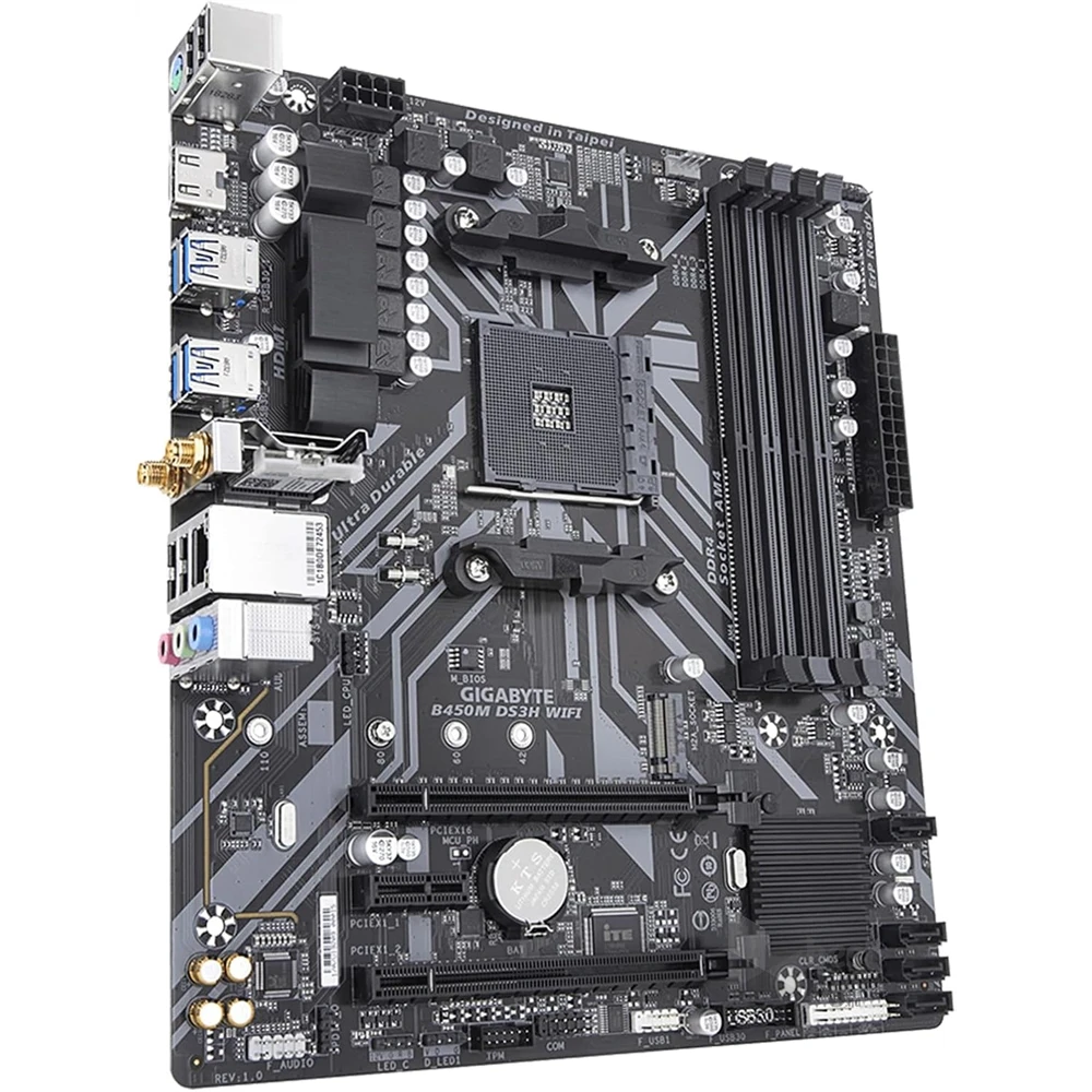 GIGABYTE Alaplap AM4 B450M DS3H WIFI AMD B450, mATX