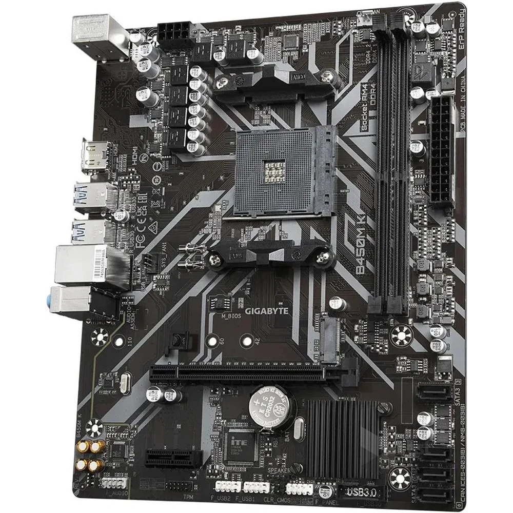 GIGABYTE Alaplap AM4 B450M K AMD B450, mATX
