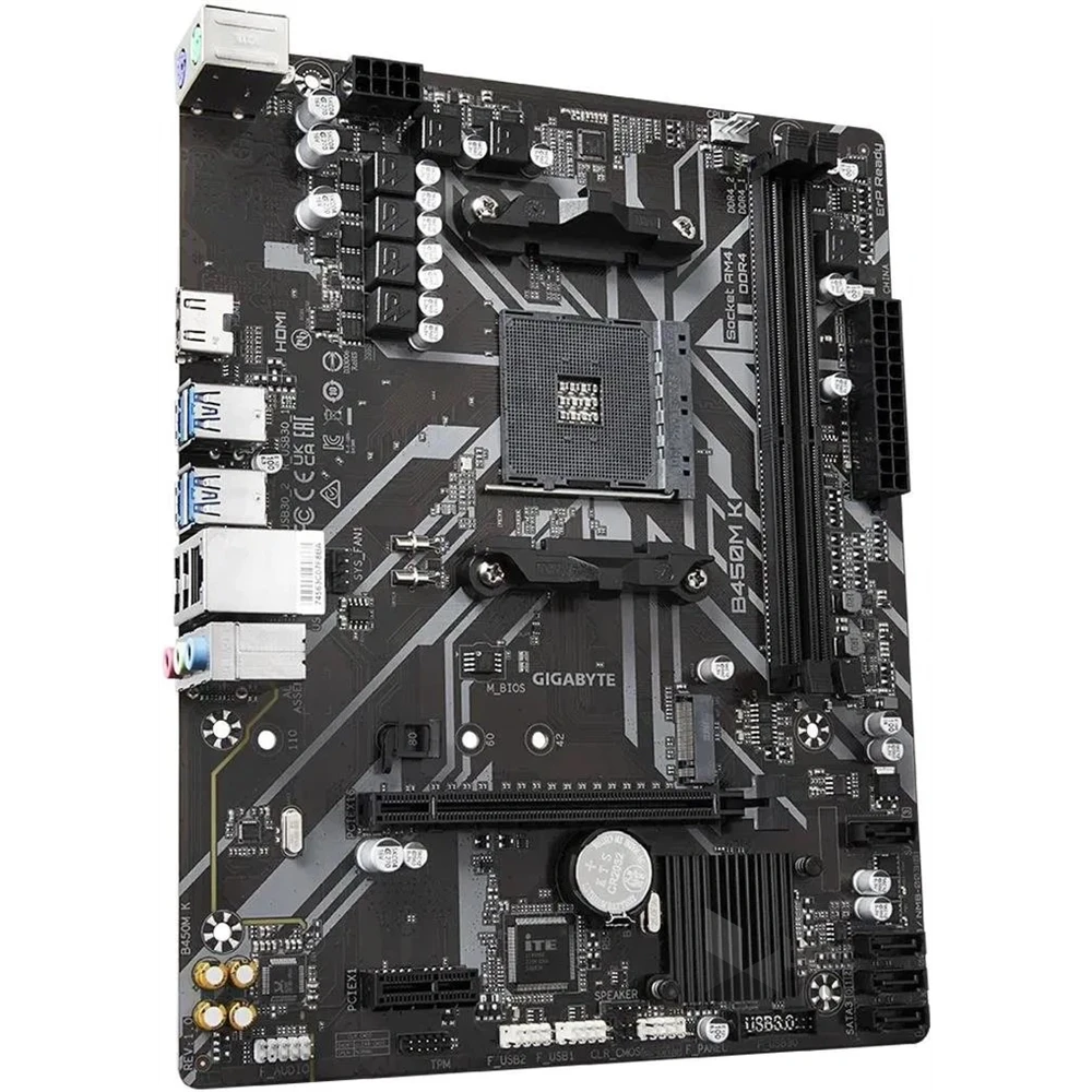 GIGABYTE Alaplap AM4 B450M K AMD B450, mATX