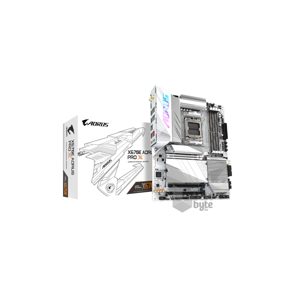 GIGABYTE Alaplap AM5 X670E AORUS PRO X AMD X670, ATX