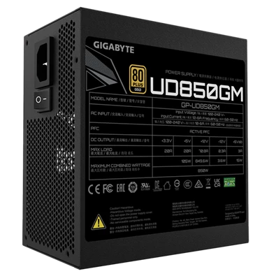 GIGABYTE Tápegység 850W 80+ Gold moduláris