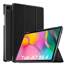 GIGAPACK GP-100576 Galaxy Tab A7 10.4 (2022) SM-T503 / (2020) SM-T500 fekete bőr hatású oldalra nyíló tok