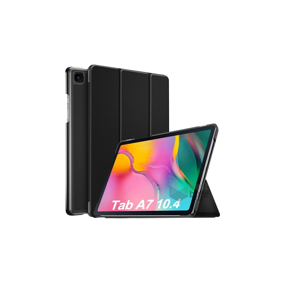 GIGAPACK GP-100576 Galaxy Tab A7 10.4 (2022) SM-T503 / (2020) SM-T500 fekete bőr hatású oldalra nyíló tok