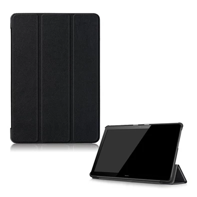 GIGAPACK GP-81095 Huawei Mediapad T5 10 WIFI / Mediapad T5 10 LTE fekete bőr hatású tablet tok