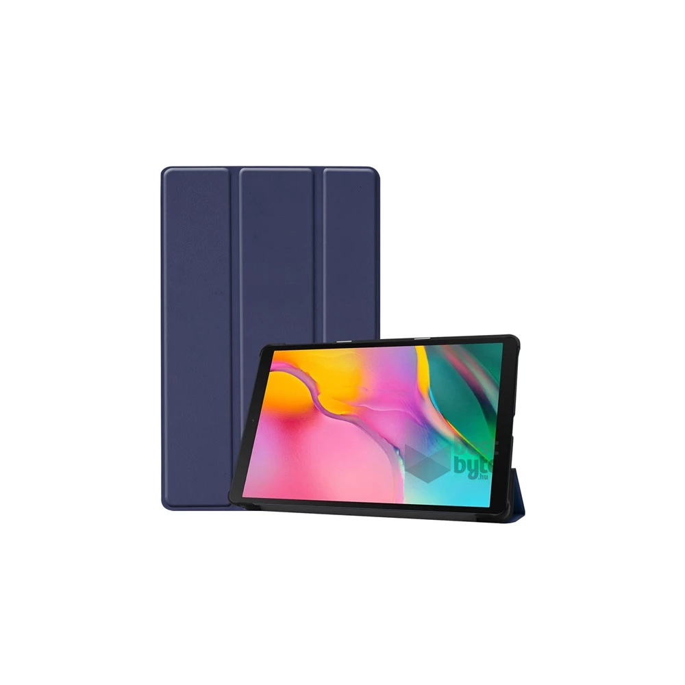 GIGAPACK GP-87271 Galaxy Tab A 10.1 (2019) SM-T515 / SM-T510 sötétkék bőr hatású tablet tok