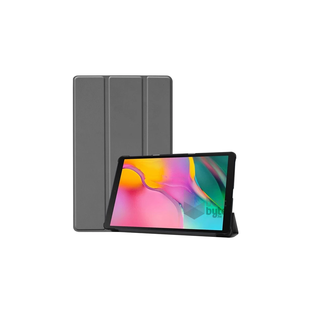 GIGAPACK GP-87319 Galaxy Tab A 10.1 (2019) SM-T515 / SM-T510 szürke bőr hatású tablet tok
