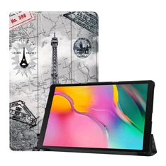 GIGAPACK GP-87381 Galaxy Tab A 10.1 (2019) SM-T515 / SM-T510 szürke bőr hatású tablet tok