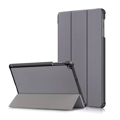 GIGAPACK GP-87897 Galaxy Tab A 10.1 (2019) SM-T515 / SM-T510 szürke bőr hatású tablet tok