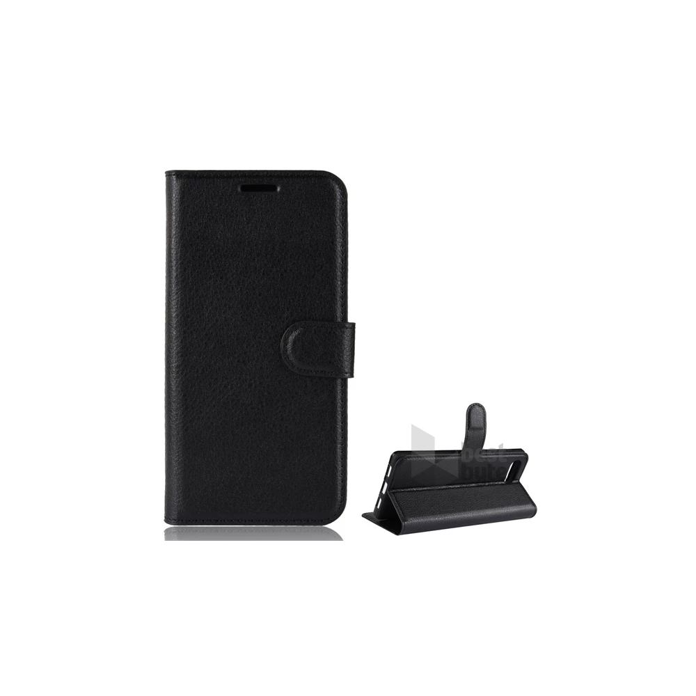 GIGAPACK GP-89157 Blackberry KEY2 LE fekete bőr hatású oldalra nyíló tok