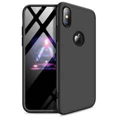 GKK GK0273 Apple iPhone XS Max hátlap - GKK 360 Full Protection 3in1 - Logo - fekete