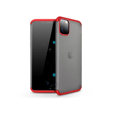 GKK GK0584 Apple iPhone 11 Pro hátlap - GKK Matte 360 Full Protection 3in1 - piros/matt átlátszó
