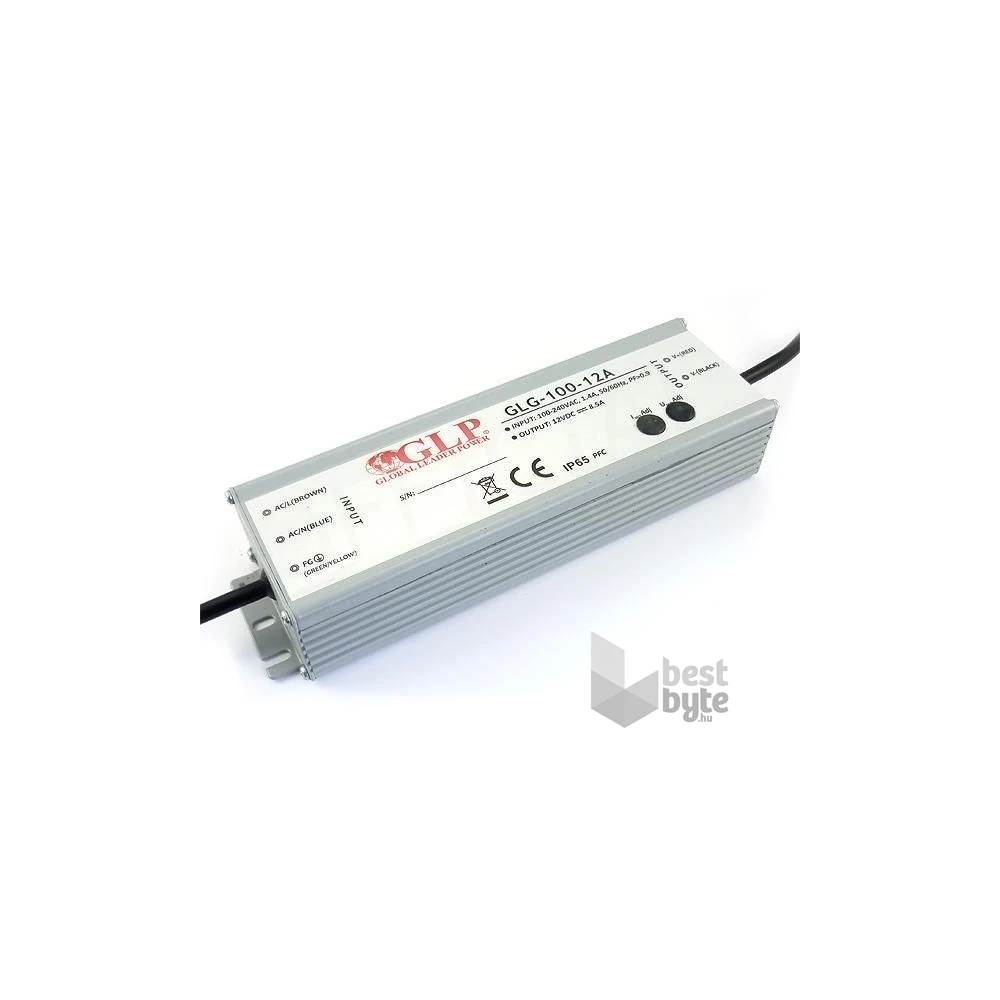 GLP GLG-100-12 100W 12V 8.5A IP65 PFC szűrős LED tápegység