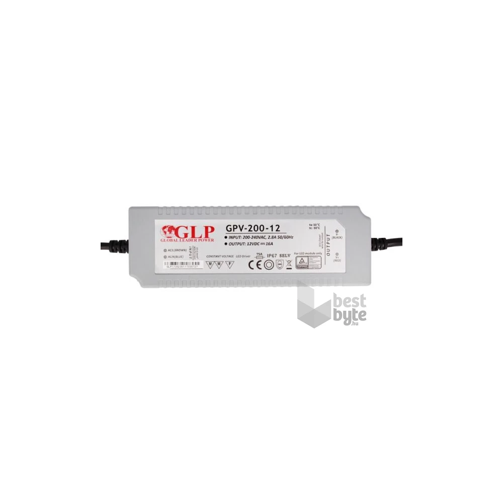 GLP GPV-200-12 200W 12V 8.3A IP67 LED tápegység