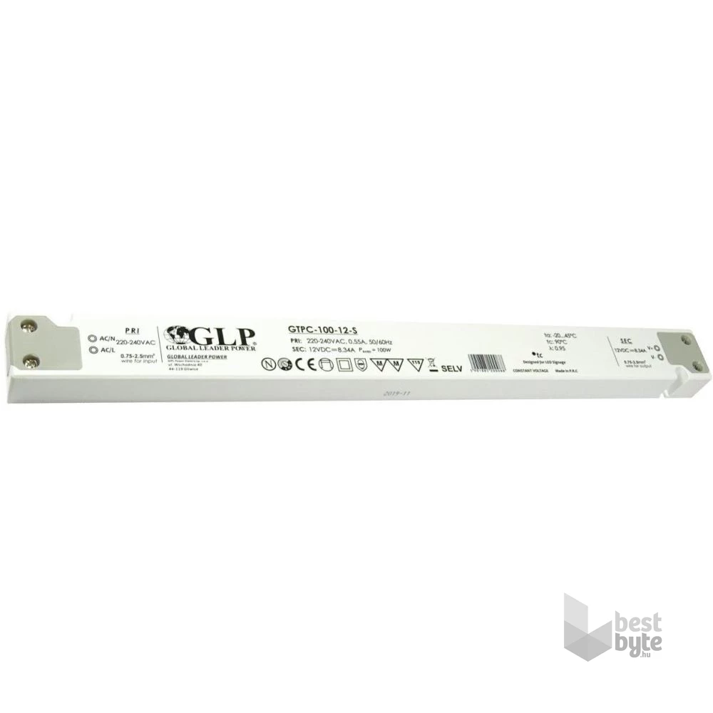 GLP GTPC-100-12-S 12V/8.3A 100W IP20 LED tápegység