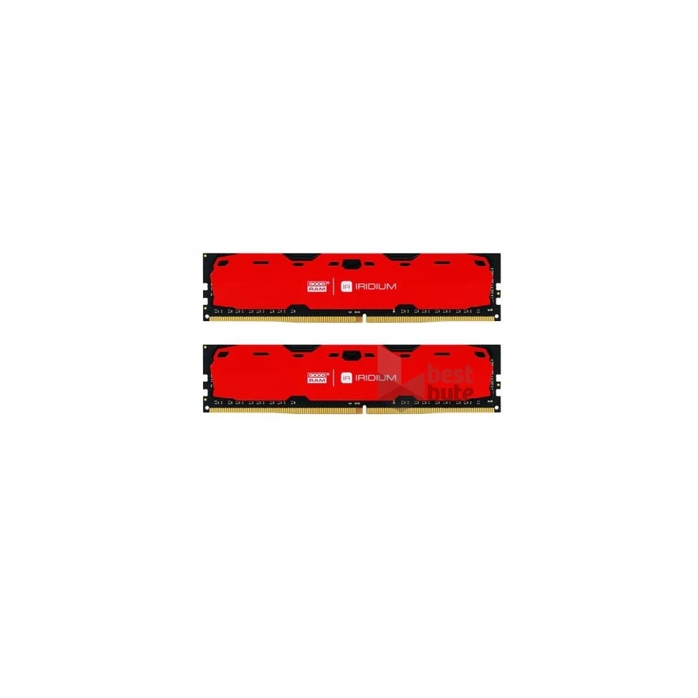 GOODRAM 16GB/2400MHz DDR-4 IRDM piros (Kit 2 db 8GB) (IR-R2400D464L15S/16GDC) memória