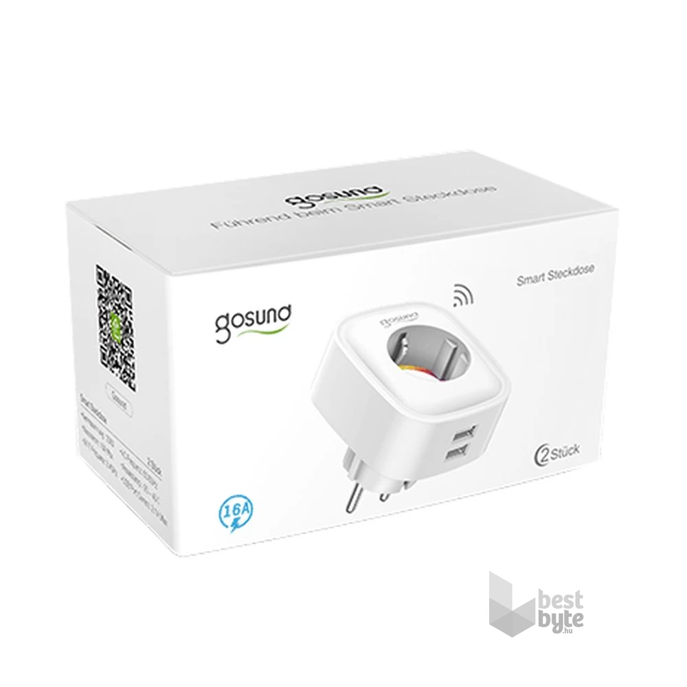 GOSUND SP112 Smart Wi-Fi-s okos konnektor és 2xUSB