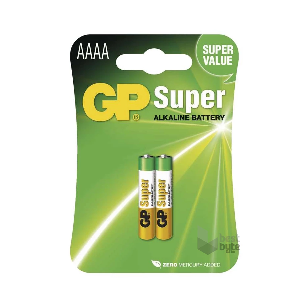 GP B1306 Super AAAA (25A, LR61, LR8, MN2500) alkáli elem 2db/bliszter