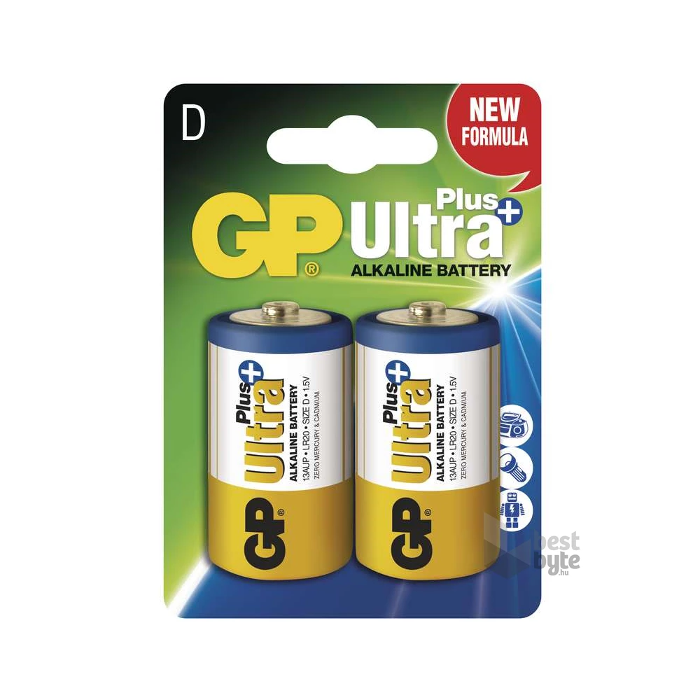GP Ultra Plus Góliát D (LR20) elem 2 db/bliszter
