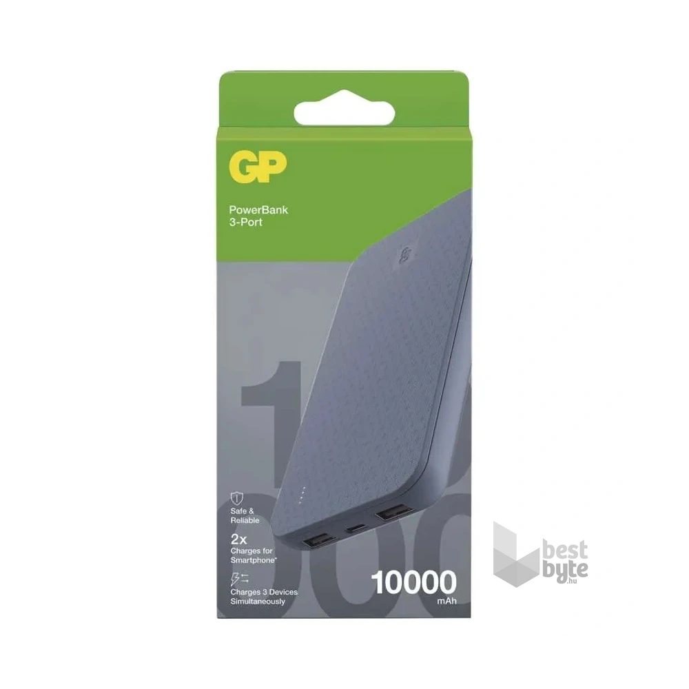 GP B+ Series, 10 000 mAh, 15 W, kék powerbank