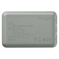 GP B+ Series, 5 000 mAh, 12 W, zöldesszürke powerbank