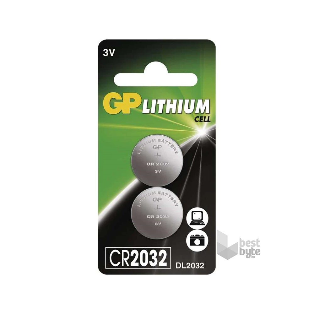 GP CR2032 lítium gombelem 2db/bliszter