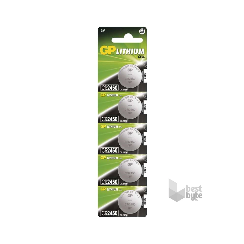 GP CR2450 Lithium gombelem 5db/bliszter
