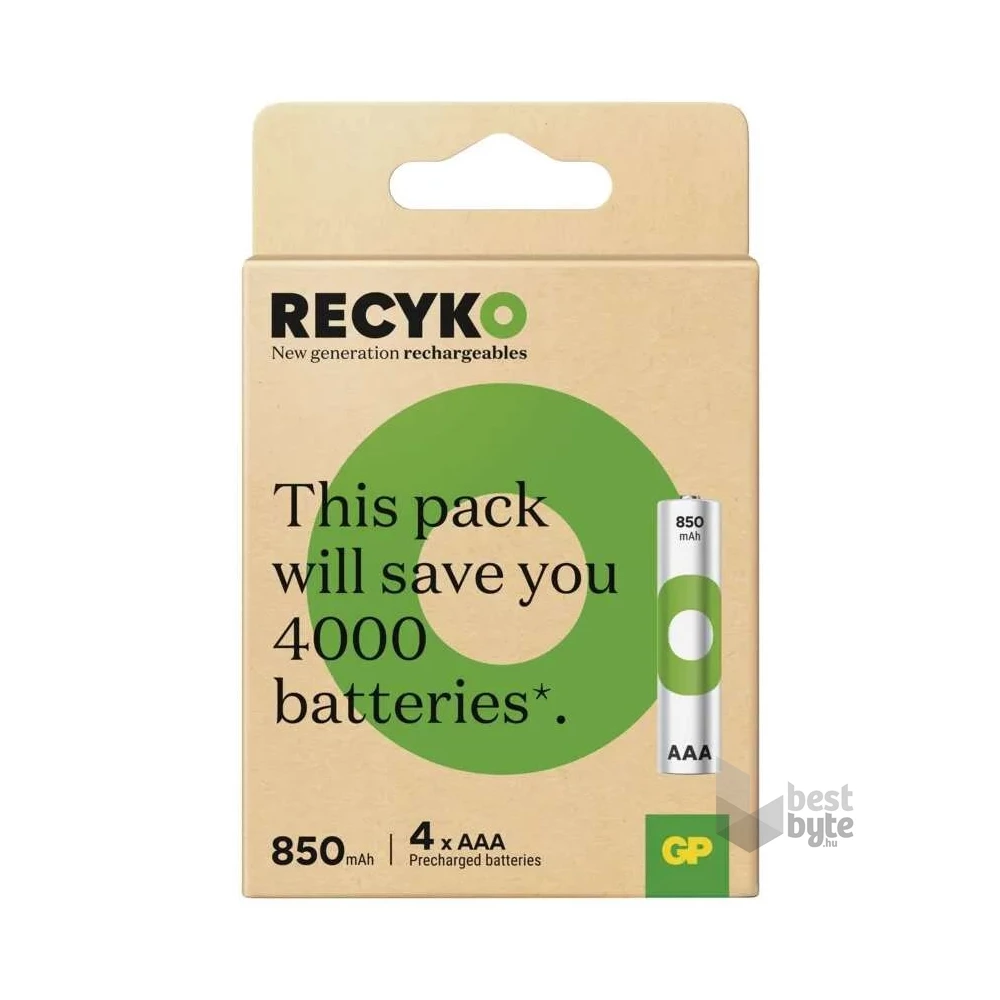GP ReCyko NiMH Akkumulátor HR03 (AAA) 850mAh 4db