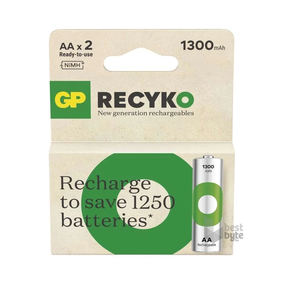 GP ReCyko NiMH Akkumulátor HR6 (AA) 1300mAh 2db