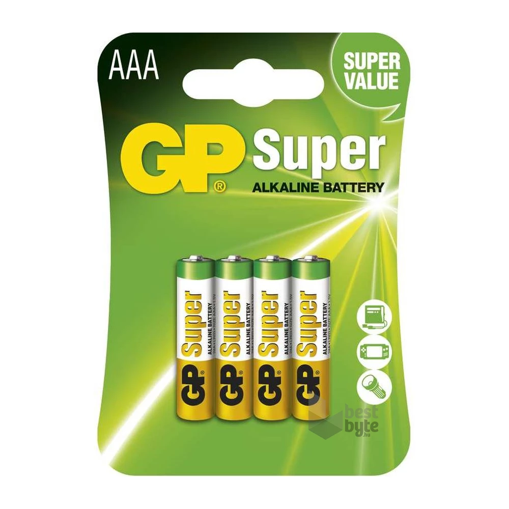 GP Super alkáli AAA (LR03) mikro ceruza elem 4db/bliszter