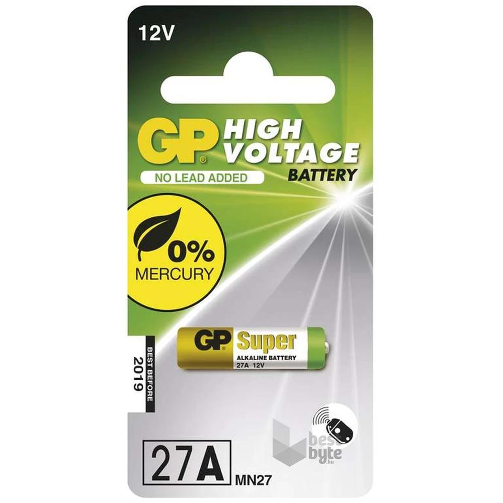 GP High Voltage alkáli 27A (A27, MN27, A90) elem 1db/bliszter