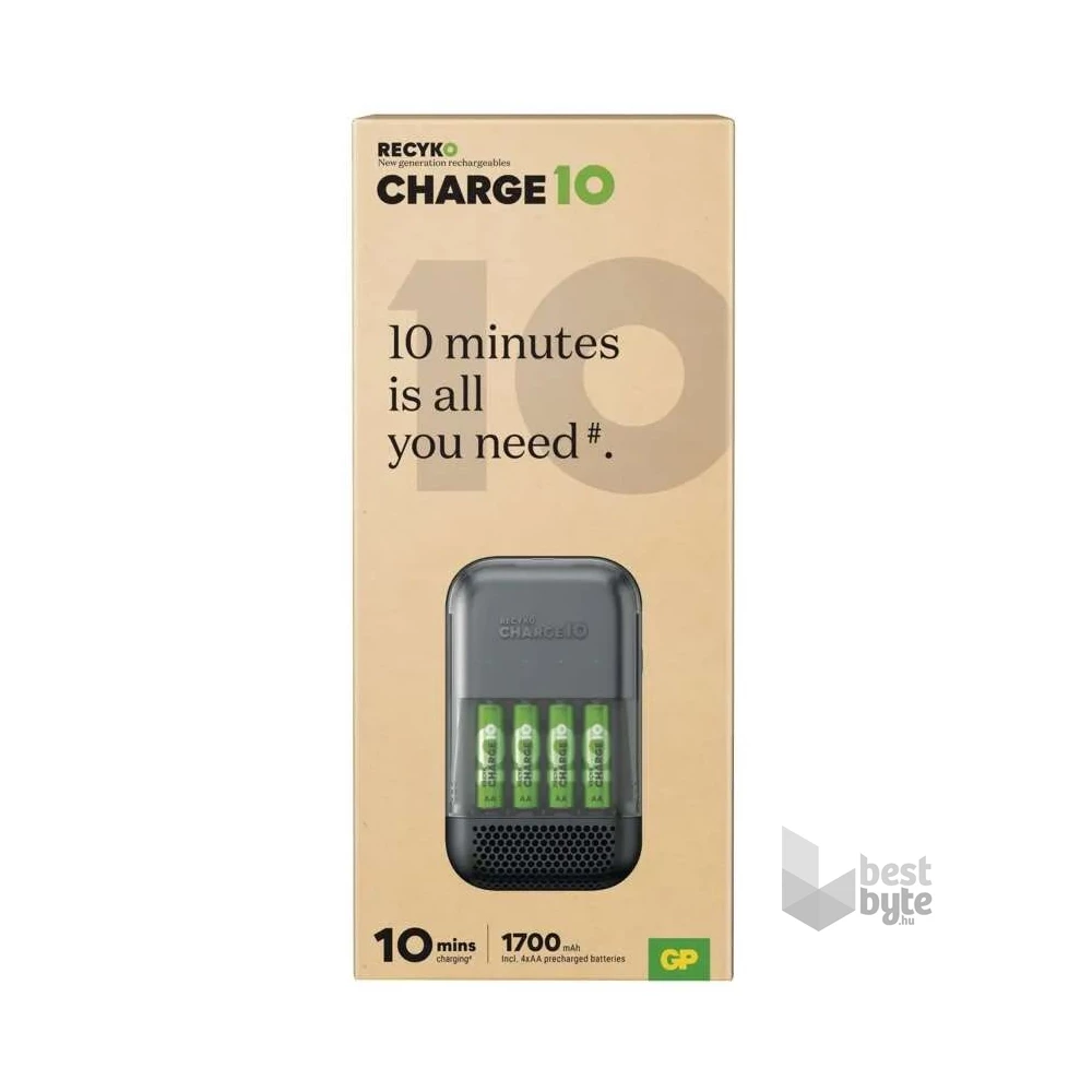 GP akkumulátor töltő Charge 10 S491 + 4×AA