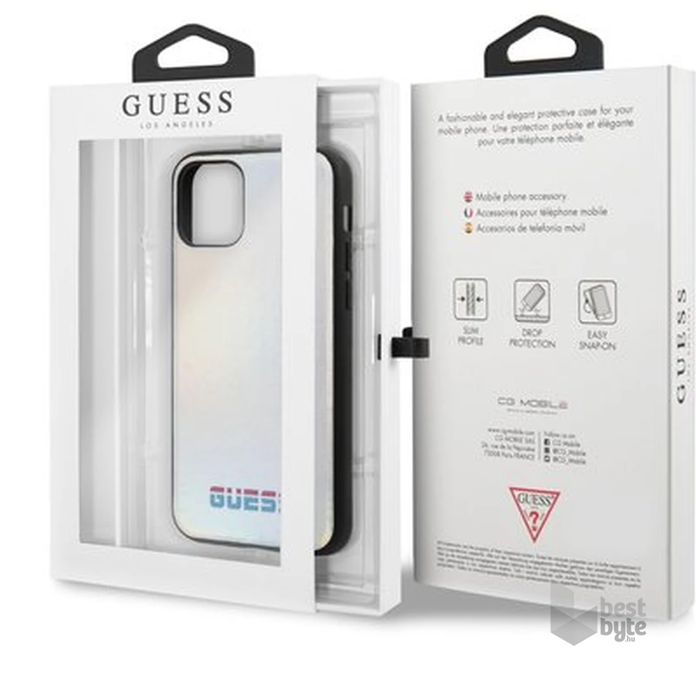 GUESS iPhone 11 Pro Max színváltó ezüst kemény tok