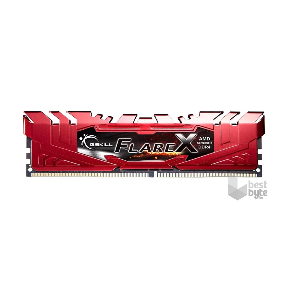 G.Skill 16GB 2400MHz DDR-4 Flare X AMD Red (Kit! 2db 8GB) (F4-2400C15D-16GFXR) memória