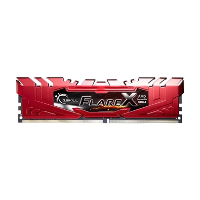 G.Skill 16GB 2400MHz DDR-4 Flare X AMD Red (Kit! 2db 8GB) (F4-2400C15D-16GFXR) memória