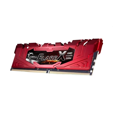 G.Skill 16GB 2400MHz DDR-4 Flare X AMD Red (Kit! 2db 8GB) (F4-2400C15D-16GFXR) memória