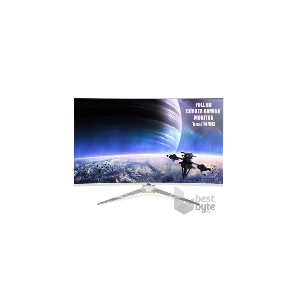 Gaba 31,5" GL-3218QB1 LED DPP HDMI ívelt kijelzős fehér Gamer monitor