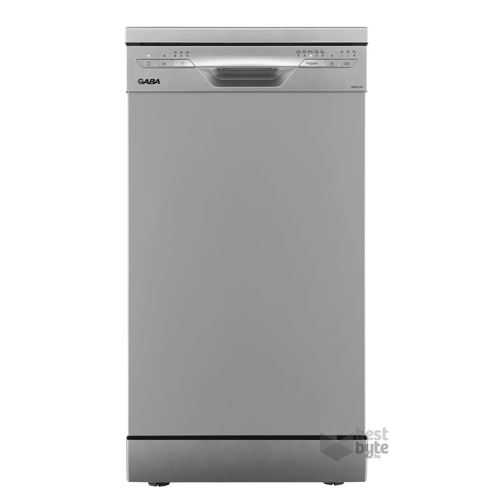 Gaba GMDW-45X inox, programok száma: 5, szabadonálló, 10 terítékes mosogatógép