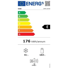 Gaba GMR-204XE inox felülfagyasztós hűtőszekrény