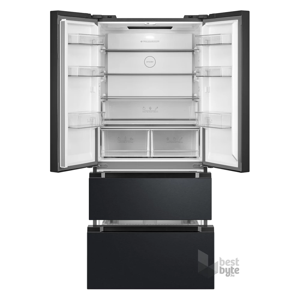 Gaba GMR-516DXE sötét inox, francia ajtós, alulfagyasztós, Hűtő:347L, Fagyasztó:169L, No Frost hűtőszekrény