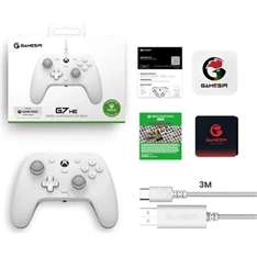 GameSir G7 HE Xbox Series X/S/Xbox One/PC vezetékes fehér kontroller