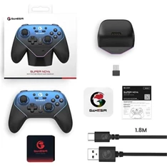 GameSir Super Nova Multiplatform Android/iOS/Nintendo Switch/PC Bluetooth/USB vezeték nélküli kék-fekete kontroller