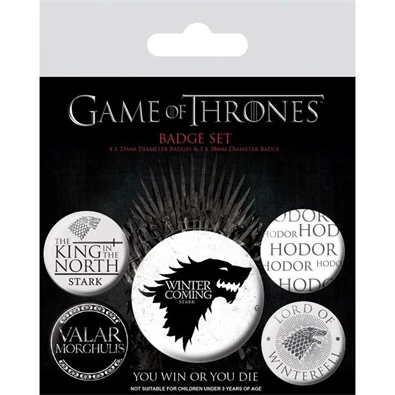 Game Of Thrones Stark kitűző csomag