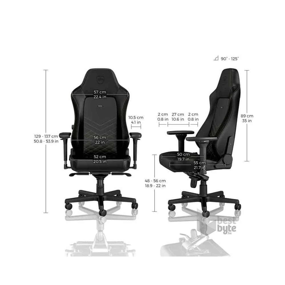 Gamer szék noblechairs HERO PU Bőr Fekete/Arany