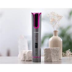 Garett Beauty Curly szürke-pink akkus automata hajgöndörítő