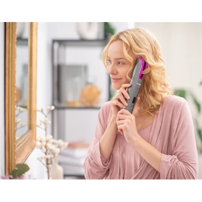 Garett Beauty Curly szürke-pink akkus automata hajgöndörítő