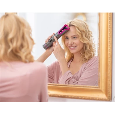 Garett Beauty Curly szürke-pink akkus automata hajgöndörítő