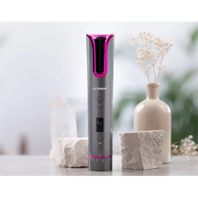 Garett Beauty Curly szürke-pink akkus automata hajgöndörítő