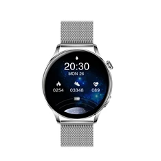 Garett Lady Elegance RT acél szíjas ezüst okosóra
