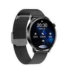 Garett Lady Elegance RT acél szíjas fekete okosóra